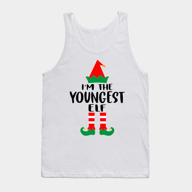 I'm the youngest ELF Family Matching Group Christmas Costume Pajama Funny Gift Tank Top by norhan2000